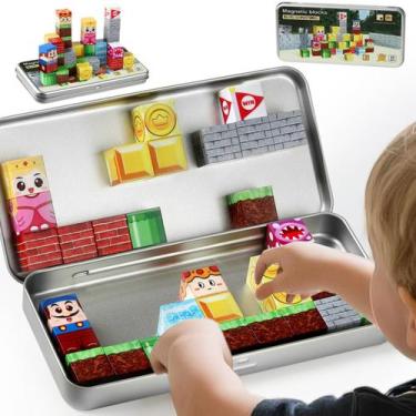 Imagem de Blocos de construção magnéticos Shunshoon para crianças de 3 a 8 anos 