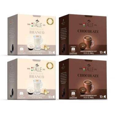 Imagem de Capsula Chocolate Branco e Tradicional Dolce Gusto Café Italle Lacteos