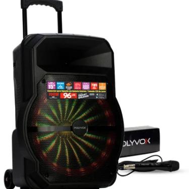 Imagem de Caixa de Som Amplificada Xc-715 Tws Polyvox, Bluetooth, USB, 700w + Microfone Com Fio Polyvox