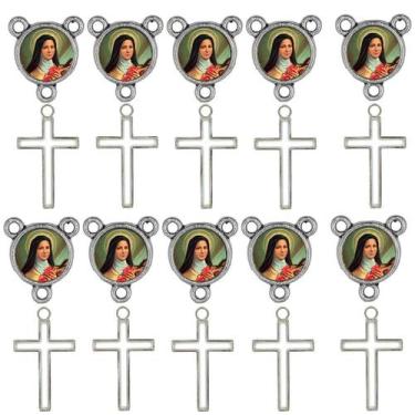 Imagem de Acessórios P/montagem De Terços Santa Teresinha 40 Peças - Tudo Em Met