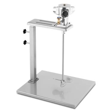 Imagem de MXBAOHENG Misturador de tinta pneumático de 25 galões, ferramenta de agitação de aço inoxidável, agitador de potência de ar, altura ajustável, máquina de coqueteleira de 1/5 HP para revestimento