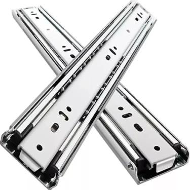 Imagem de Corrediça Telescópica Trilho 25 cm para Gavetas Zincada com Kit Com 2 Unidades - LH Móveis