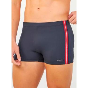 Imagem de Sunga Boxer Acquario 685.402 Masculina Listra Lateral FPS 50 Microfibr