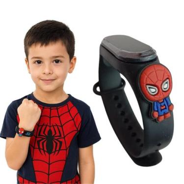 Imagem de Relógio Infantil Menino Homem Aranha Digital á Prova dagua preto