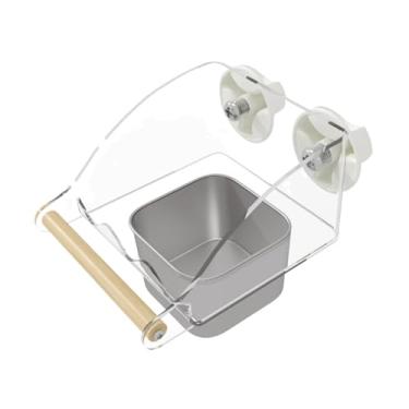 Imagem de Ｂｅｓｇａ Alimentador de Pássaros para Gaiola de Periquitos, Antiderrapante, com Poleiro, Recipiente de Comida para Periquitos, Caiques, Cacatuas E Conures