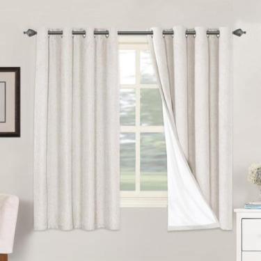 Imagem de Cortinas H.VERSAILTEX Linen Blackout 160x160cm Ivory 2 painéis