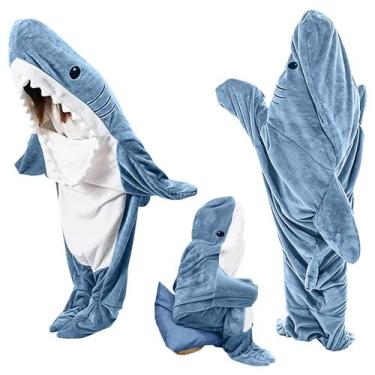 Imagem de Macacão com capuz Shark Blanket Ambitelligence para adultos e crianças