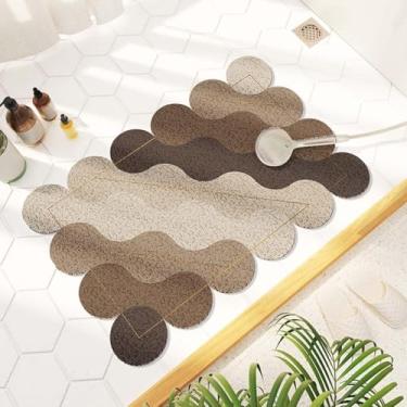 Imagem de Tapete De Chuveiro De Bucha De Banheiro Para Chuveiro Interno, Tapete De Banho De Pvc Anti-mofo Tapete De Banheira Antiderrapante Macio Com Dreno, Tapete De Secagem Rápida Para, C, 80x120cm
