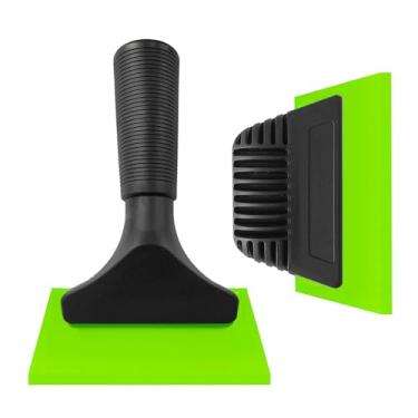 Imagem de Rodo de silicone super flexível, lâmina de água automática, limpador de água, rodo de chuveiro (verde)