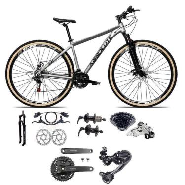Imagem de Bicicleta Aro 29 Absolute Nero 5 Câmbios Shimano Deore/altus 27v Freio A Oléo Garfo C/trava Pneu C/faixa -cinza Tam.13.8