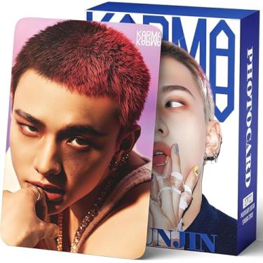 Imagem de Cartões fotográficos Stray Kids Karama, 127 peças, cartões fotográficos Stray Kids Dominate World Tour, cartão lomo, presente, cartões Lomo, para crianças, meninos e meninas (Hyunjin)