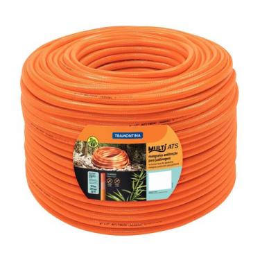 Imagem de Mangueira Antitorção Multi ATS 1/2" Tramontina Laranja em PVC 3 Camada