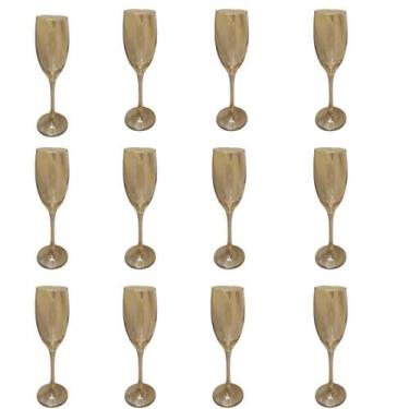 Imagem de Conjunto 12 Taças Âmbar Champanhe 190 Ml Nadir - Bialluz