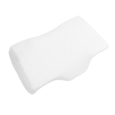 Imagem de Asixxsix Almofado do Pescoço Cervical, Espuma de Memória Odorless Rebote Lento de Rebote de Pele Travesseiro Lateral Ergonômico 2 Em 1 Ortopédico para Dormir Nas Costas e Estômago (Branco 52*30*10)