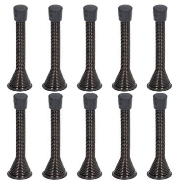 Imagem de 10pcs Stop Door Stop Aço inoxidável 85mm Altura Black Rustante Proteção da parede PARATE PORTA DE PORTA PARA O ESCRITÓRIO DO ESCRITÓRIO DO ESCRITÓRIO DO ESCRITÓRIO SALA