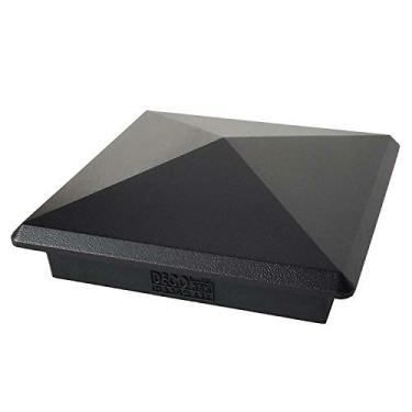 Imagem de Verdadeira tampa de poste pirâmide de alumínio resistente de 10 cm x 10 cm para postes de madeira verdadeiros/reais de 10 x 10 cm - preto (funciona apenas com postes reais de 10 x 10 cm. NÃO