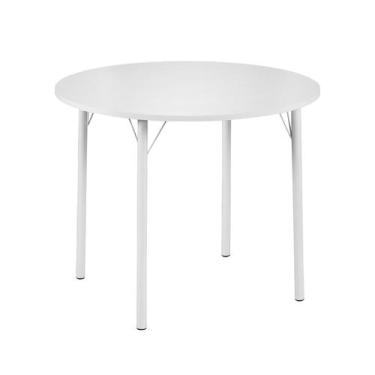 Imagem de Mesa Redonda Juvenil Branca Diâmetro 1200mm - SchoolCenter