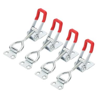 Imagem de HARFINGTON 4 peças de braçadeira ajustável M6 x 32 mm 179.6 kg capacidade de retenção 4002 estilo trava de liberação rápida prendedores ferrolho para tampa de defumador gabarito caixa de ferramentas