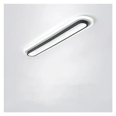 Imagem de Luminária de teto LED moderna para sala de estar, quarto, estudo, corredor, branco e preto para iluminação de quarto