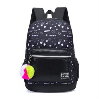 Imagem de Mochila Bolsa Feminina Escolar Com Chaveiro Notebook Faculdade-Feminino
