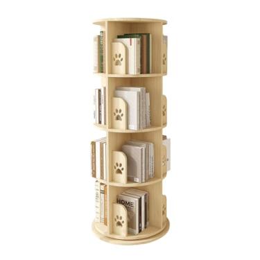 Imagem de AKALNNB Estante giratória de 3 níveis para livros, estante rotativa para CD adequada para sala de estar/casa/escritório/estante de estudo,