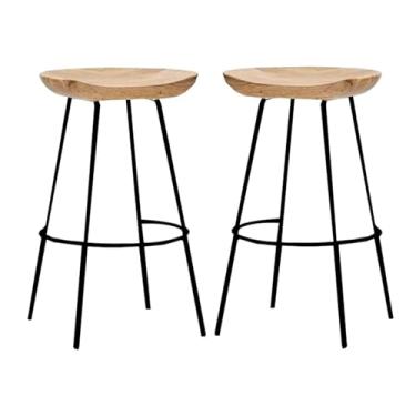 Imagem de YPDJVLTI Banqueta de bar, cadeira de bar, estrutura de ferro, banco de bar industrial, 330 Ilbs, conjunto de 2 para pub, restaurante, casa, chai alto, bonito