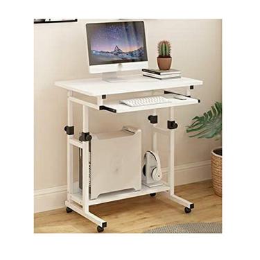 Imagem de P9IDEDFH Mesa de mesa de computador preguiçosa elevatória móvel mesa de cabeceira para casa cama de estudante quarto pequeno mesa pequena (cor: E) (E)