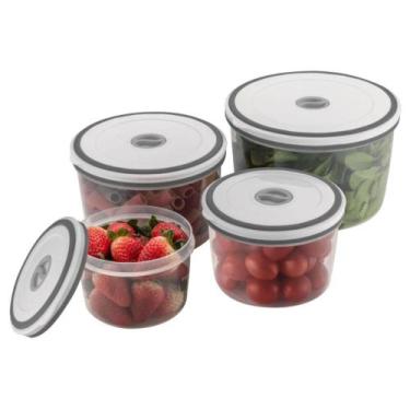 Imagem de Kit Potes Redondos 4Unid Electrolux A15405201, TRANSPARENTE