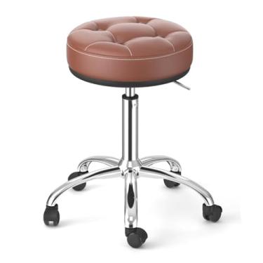 Imagem de WYUYIWH Banqueta redonda giratória, ajustável em altura, banco médico resistente para salão, estúdio, loja, cozinha, odontologia, massagem, A2