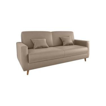 Imagem de Sofá Cama Emília 2 Lugares 190cm Azul Matrix, Veludo Turkey Capuccino