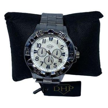 Imagem de Relógio masculino dhp a prova d água prata original