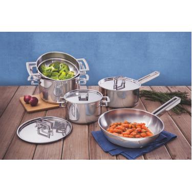 Imagem de Jogo de Panelas Tramontina Brava Inox Fundo Triplo 5 Peças