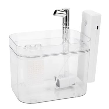 Imagem de Asixxsix Bebedouro para gatos, bebedouro com filtro de circulação automática de 1,5L para cães, com água corrente, bateria de 2500mAh incorporada, bebedouro para cães de estimação