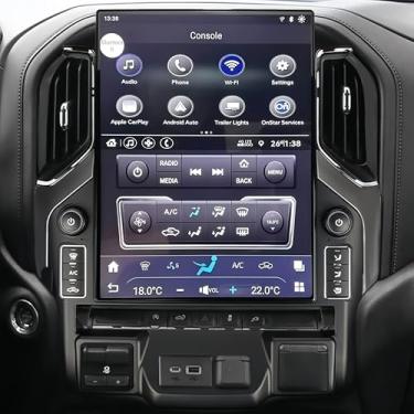 Imagem de SNATEEN 15,6 Polegadas 8+128Gb Tesla Tela Android 13 Estéreo De Carro Para Chevrolet Silverado Gmc Sierra 2019-2023 Carro Gps Navegação Multimídia Player Unidade De Fita Autoradio (8-128Gb Carplay)