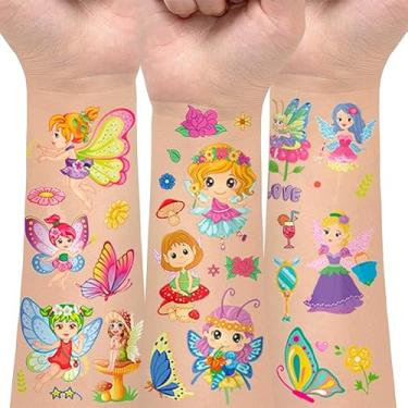 Imagem de 20 folhas de tatuagens de borboleta temporárias - 120 estilos, tatuagens de adesivos de fadas para decorações de aniversário de borboleta, suprimentos de lembrancinhas de festa, artes de jardim e