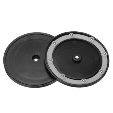 Imagem de Suporte giratório de 10,4 cm com rolamentos de esferas de aço, base giratória anular Lazy Susan para armários de canto de cozinha, anular de 1 cm com anel de borracha branca, pacote com 2