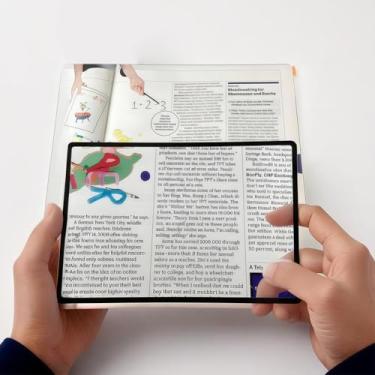 Imagem de 1 folha de aumento de página inteira – lente Fresnel premium, ampliação de 3x, grande lupa para leitura de pequenas impressões, livros, mapas – ideal para idosos, baixa visão, artesanato e hobbies
