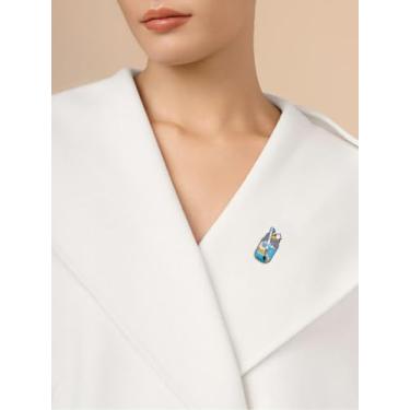 Imagem de 1 peça de pinos esmaltados de garrafa de tinta de desenho animado, broche de design de frasco de detalhe de estrela broche de metal colorido para mochilas, jaqueta, chapéus, bolsa, colete, livros