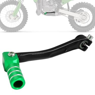 Imagem de IUVWISN Alavanca de mudança de marcha para motocicleta Dirt Bike Folidng Verde - Universal para 50-125cc KLX CRF YZ TTR PW XR KX SSR Apollo TAO TAO SDG Dirt Pit Bike | Design dobrável | Construção