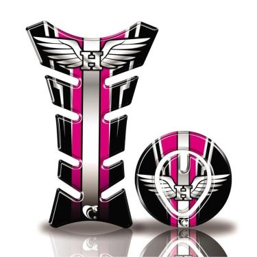 Imagem de Kit Protetor Tanque Adesivo Moto Honda Rosa Até 2016 Rosa