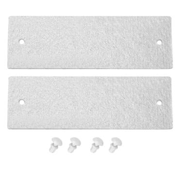 Imagem de DimyFew 2x Tampas de guia de ondas para forno de micro-ondas com rebites de botão de travamento Substitui placas de mica Componente de manutenção W10120230