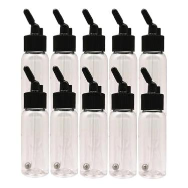 Imagem de UGPLM Conjunto de 10 frascos de reposição para aerógrafo de dupla ação com esferas de mistura para pintura de modelos e automóveis, com ângulo de 30° em, 30ml