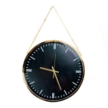 Imagem de Relógio de Parede Decorativo com Alça, 30,5cm, Estilo Vintage, para Sala e Cozinha (DOURADO)