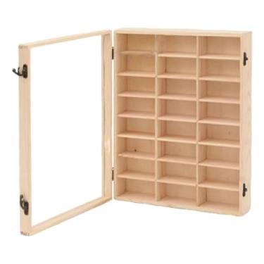 Imagem de Fenteer Vitrine de madeira para carrinhos de brinquedo, expositor multifuncional para carros em miniatura, prateleira de parede para exibição, 24 Grade