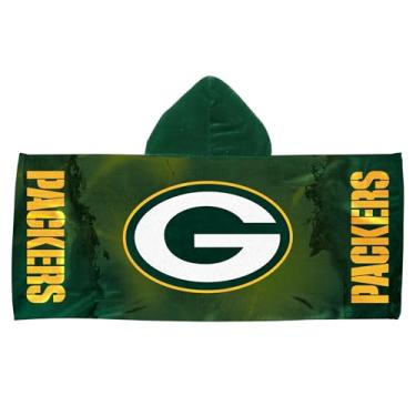 Imagem de Green Bay Packers NFL Charged Youth Toalha com capuz 56 x 129 cm