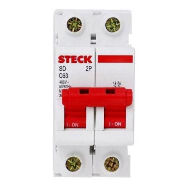 Imagem de Disjuntor Bipolar Serie Sd62 63a 2p Curva c Steck