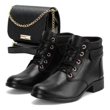 Imagem de Kit Bota Feminino Cano Baixo + Bolsa Porta Celular Versátil - KartMen,