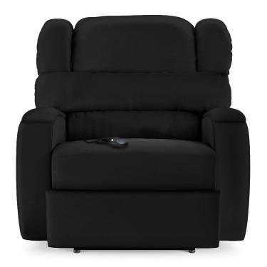 Imagem de Poltrona Do Papai Sala De Cinema Reclinável Manchester Controle Elétrico Usb Pu Preto