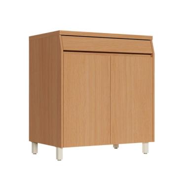 Imagem de Balcão de Cozinha com Tampo Simone Mendes 100% MDF 2 Portas 1 Gaveta Carvalho