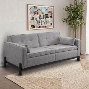 Imagem de Sofá 2 Lugares 182cm em Linho Tiê CabeCasa MadeiraOriginals - CabeCasa